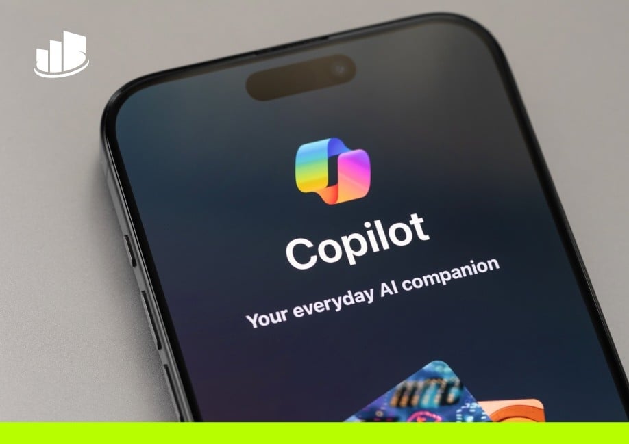 An image of a mobile device featuring a coupon application tailored for MSFT copilot use, highlighting savings and promotions