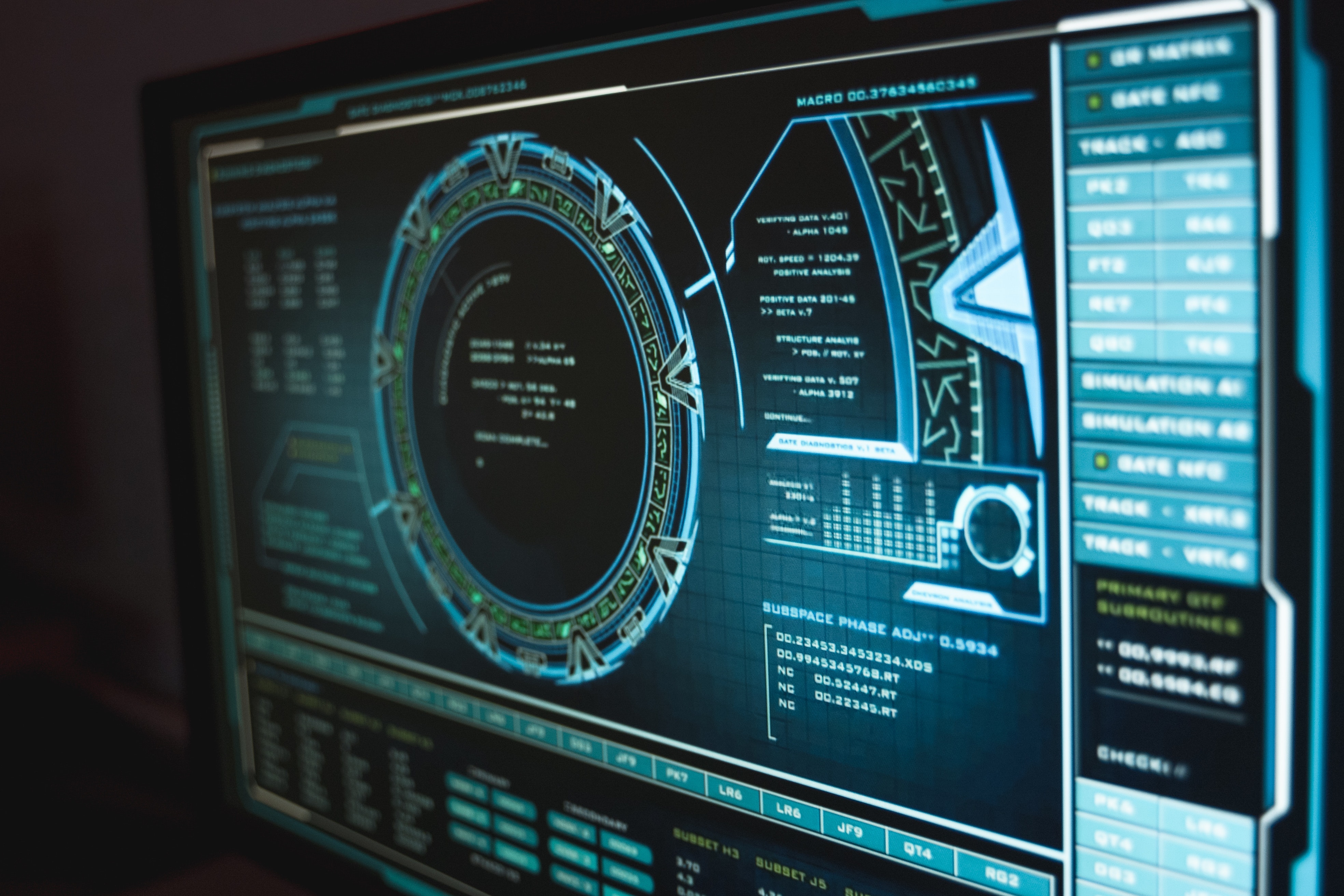 Telecom Cybersecurity. Screen with confidential data.